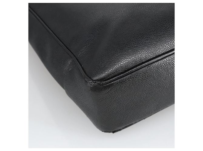 CHANEL COCO Borsa Tote in Pelle Caviar Nera Oro CC Auth bs20388 Nero D'oro - vista 13