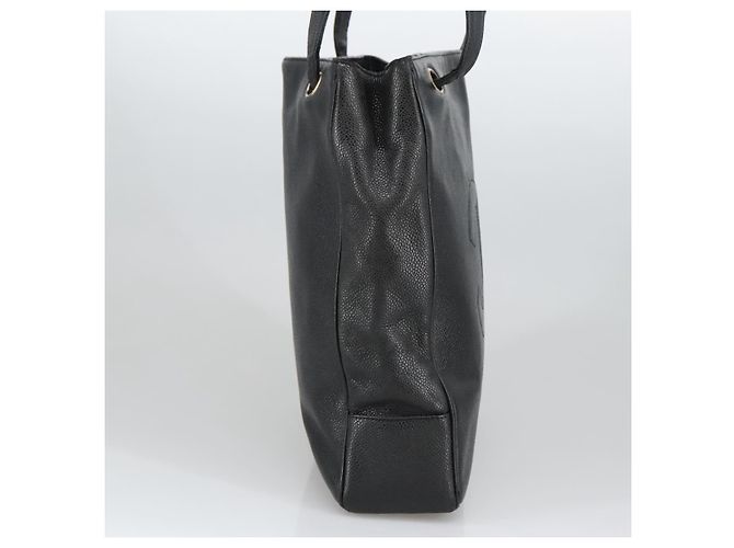 CHANEL COCO Borsa Tote in Pelle Caviar Nera Oro CC Auth bs20388 Nero D'oro - vista 4