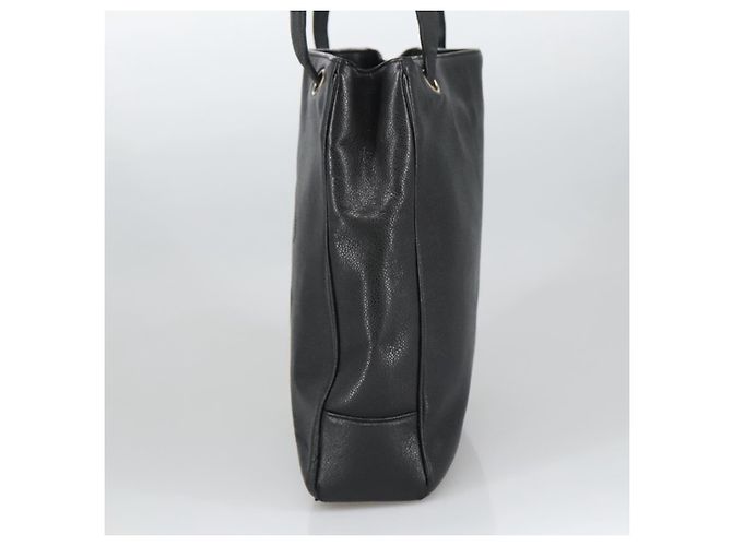 CHANEL COCO Borsa Tote in Pelle Caviar Nera Oro CC Auth bs20388 Nero D'oro - vista 5
