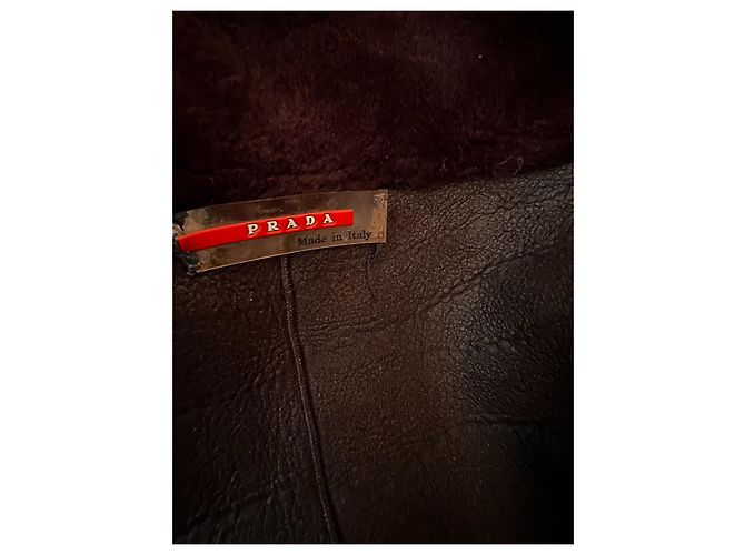 Chaqueta de shearling Prada morada de piel de cordero 40IT Púrpura - vista 12