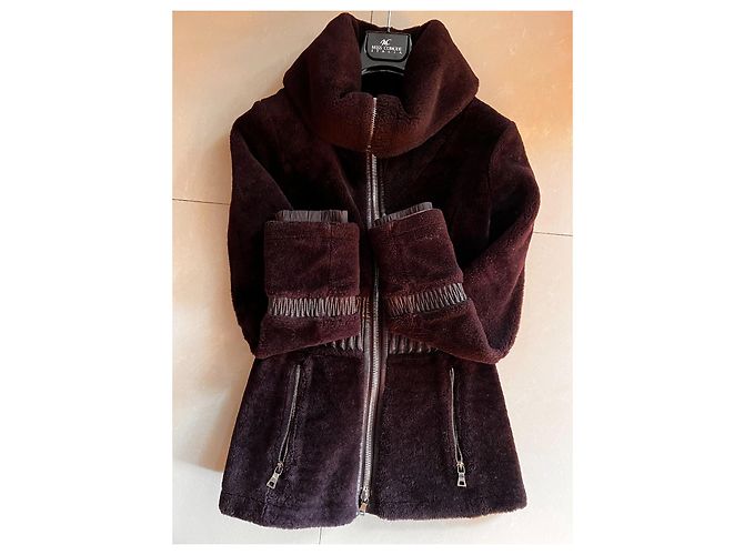 Chaqueta de shearling Prada morada de piel de cordero 40IT Púrpura - vista 18