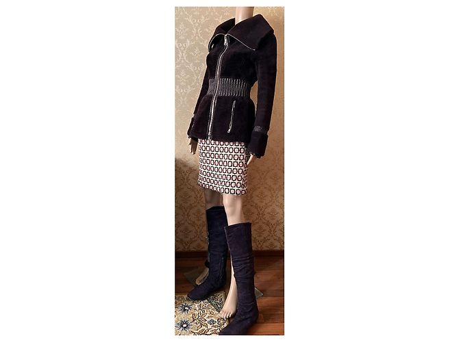 Botas de cuero Ermanno Scervino moradas Púrpura - vista 5
