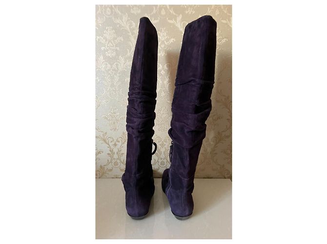 Botas de cuero Ermanno Scervino moradas Púrpura - vista 8