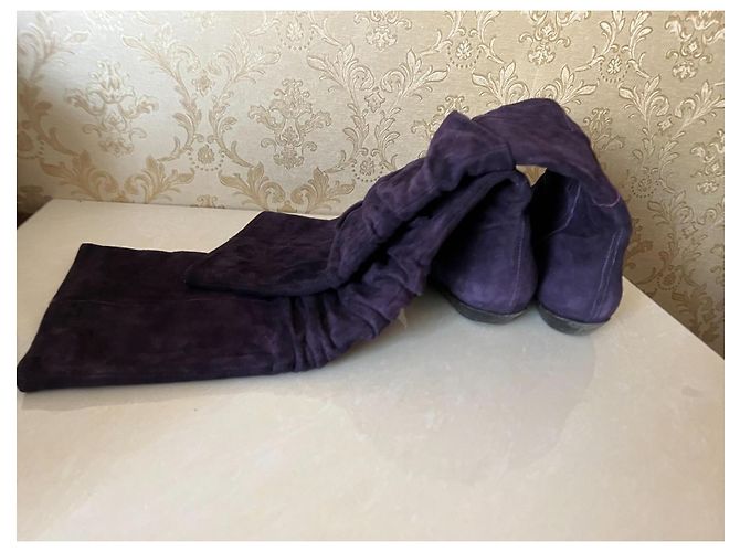 Botas de cuero Ermanno Scervino moradas Púrpura - vista 9