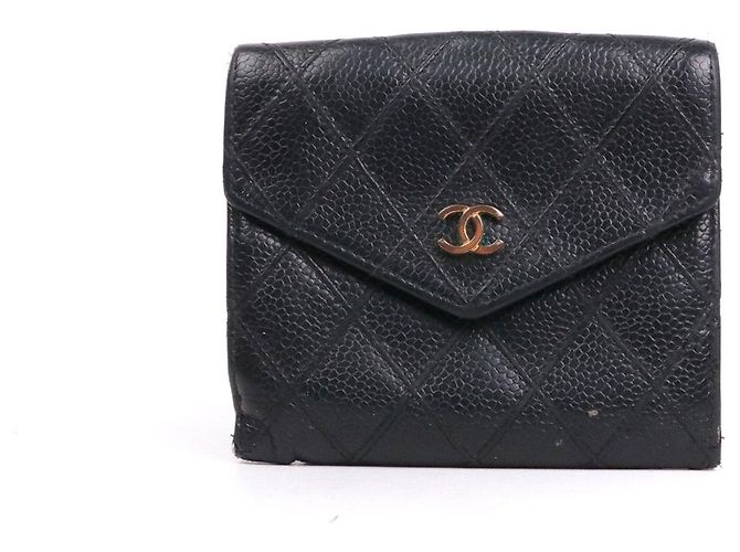 CHANEL - Borsa in pelle caviar nera di Chanel Nero - vista 2
