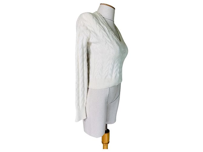 Autre Marque Paolo Bergamaschi Cashmere Pullover Elfenbein Weiß - Ansicht 2