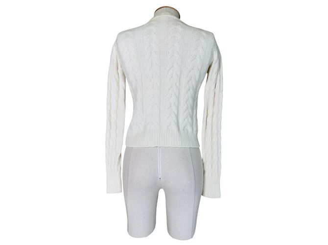 Autre Marque Paolo Bergamaschi Cashmere Pullover Elfenbein Weiß - Ansicht 4