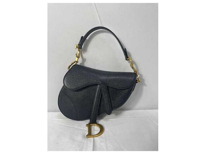 Borsa Saddle Mini Dior in pelle nera Nero - vista 10