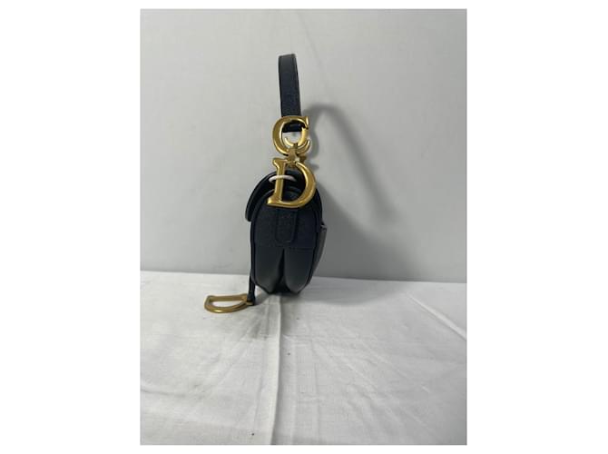 Borsa Saddle Mini Dior in pelle nera Nero - vista 12
