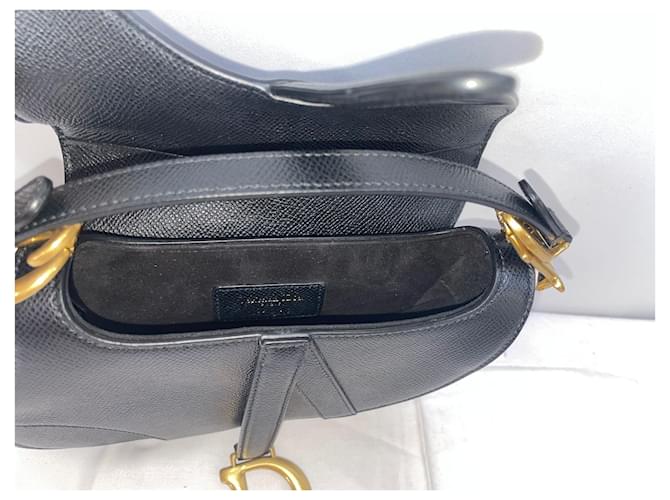 Borsa Saddle Mini Dior in pelle nera Nero - vista 13