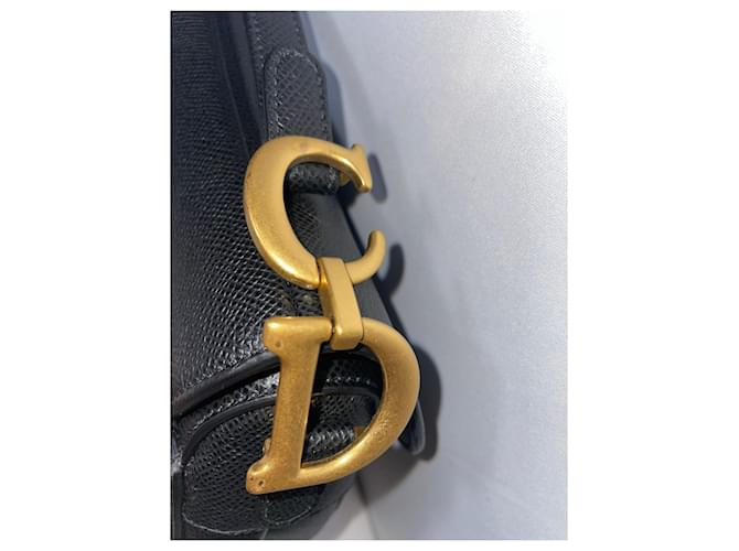 Borsa Saddle Mini Dior in pelle nera Nero - vista 16