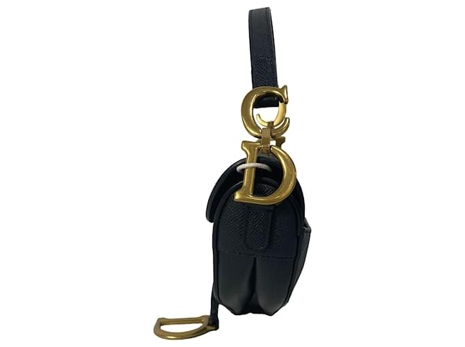Borsa Saddle Mini Dior in pelle nera Nero - vista 3