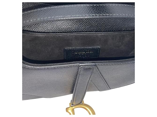 Borsa Saddle Mini Dior in pelle nera Nero - vista 4