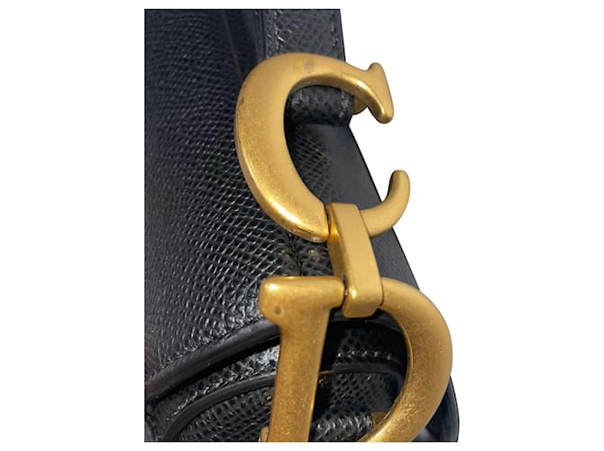 Borsa Saddle Mini Dior in pelle nera Nero - vista 7
