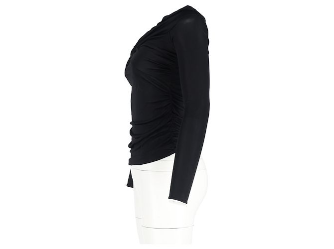 Isabel Marant Twisted Langarmshirt aus schwarzer Viskose - Ansicht 5