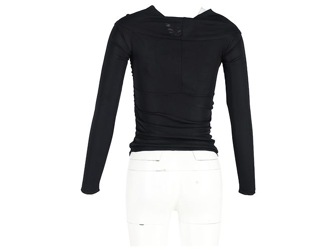 Isabel Marant Twisted Langarmshirt aus schwarzer Viskose - Ansicht 6