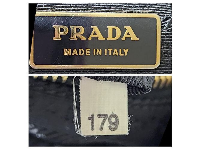 Borsa a tracolla convertibile Prada in tessuto nero - vista 7
