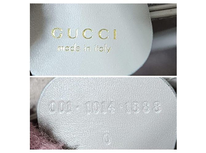Bolsa de mão de couro Gucci Bamboo com aba bege - vista 9