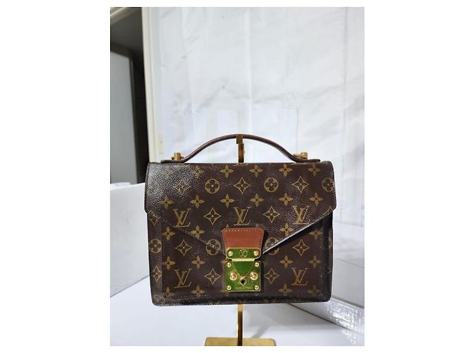 Borsa a mano Monceau Monogram LOUIS VUITTON marrone - vista 14
