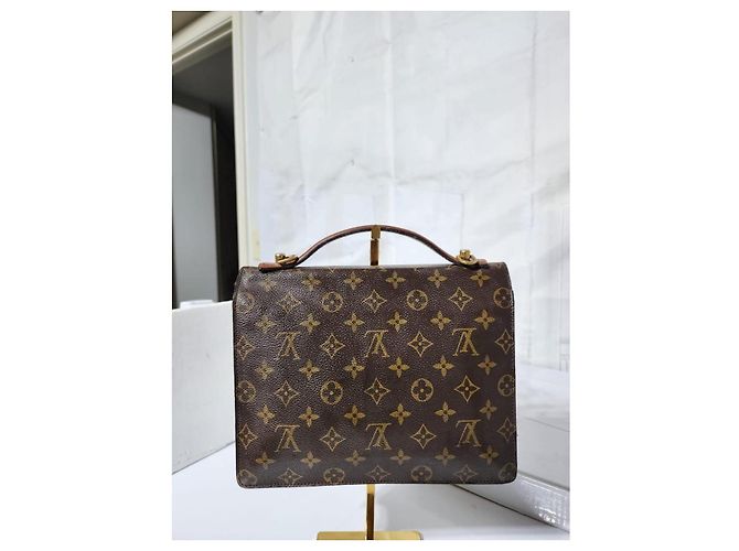 Borsa a mano Monceau Monogram LOUIS VUITTON marrone - vista 15
