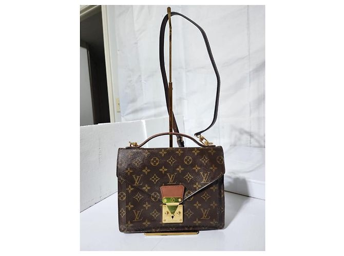 Borsa a mano Monceau Monogram LOUIS VUITTON marrone - vista 16