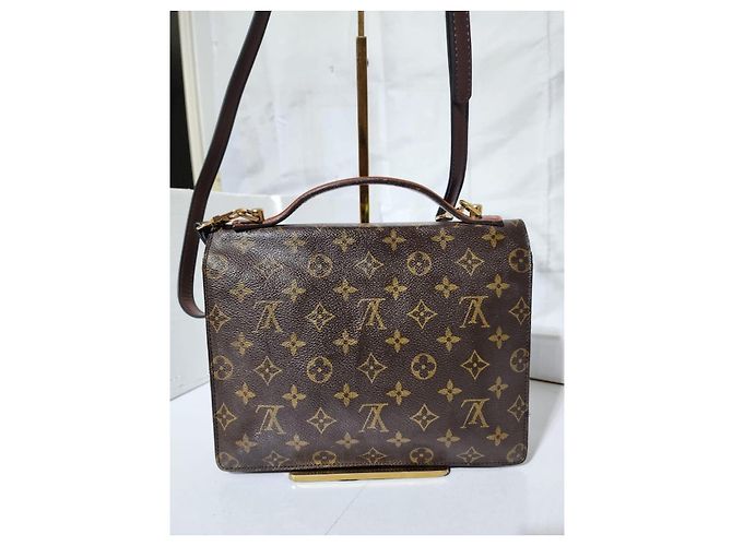 Borsa a mano Monceau Monogram LOUIS VUITTON marrone - vista 7