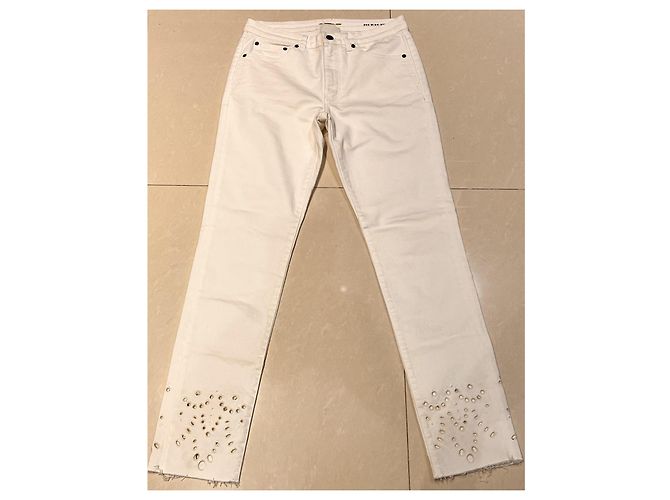 Vaqueros Saint Laurent blancos de denim talla 29 - vista 11