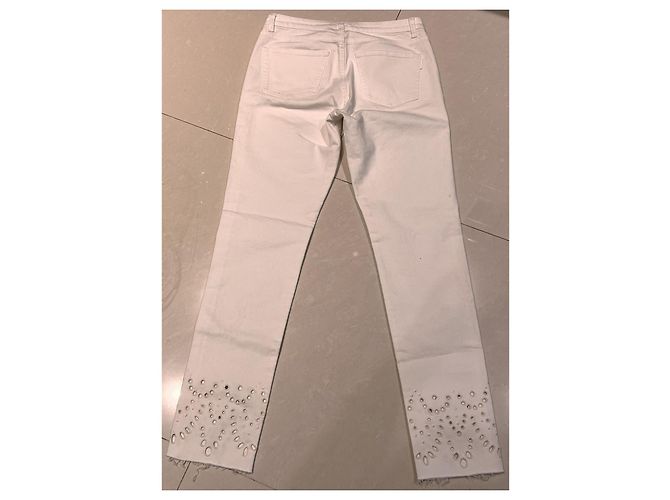 Vaqueros Saint Laurent blancos de denim talla 29 - vista 13