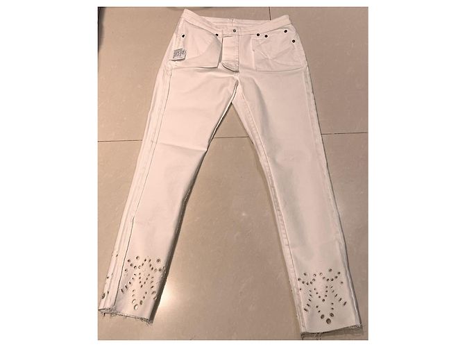 Vaqueros Saint Laurent blancos de denim talla 29 - vista 15