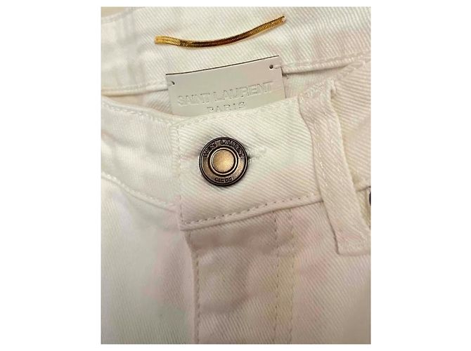 Vaqueros Saint Laurent blancos de denim talla 29 - vista 19