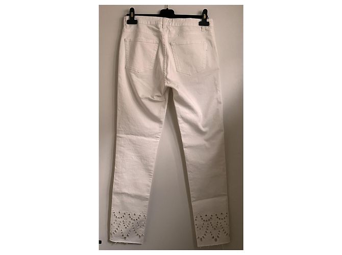 Vaqueros Saint Laurent blancos de denim talla 29 - vista 3
