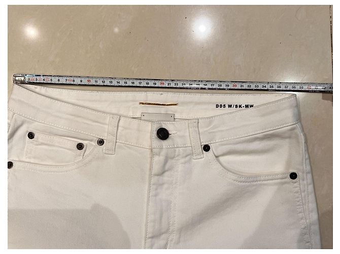 Vaqueros Saint Laurent blancos de denim talla 29 - vista 5
