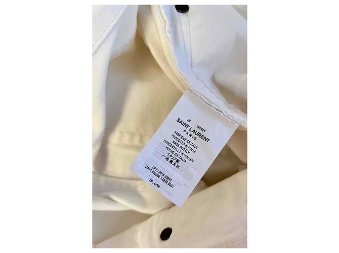 Vaqueros Saint Laurent blancos de denim talla 29 - vista 8