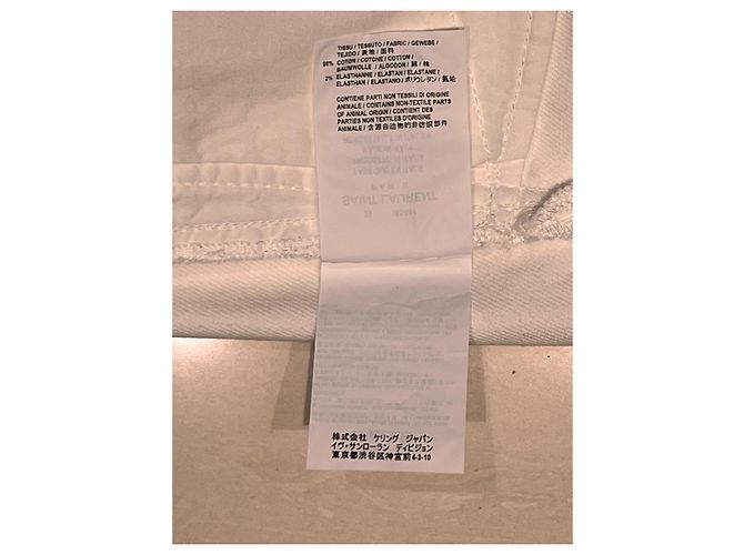 Vaqueros Saint Laurent blancos de denim talla 29 - vista 9