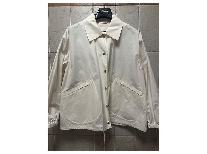 Jil Sander Logo Jacke Schwarz Aus weiß - Ansicht 2