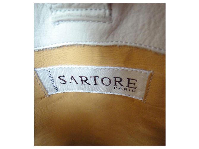 Botas Sartore de piel crema - vista 8