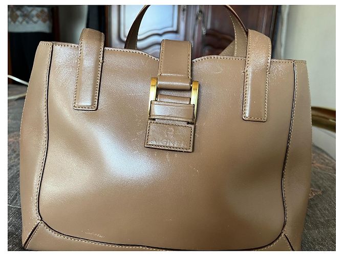 Borsa a spalla Etienne Aigner in pelle beige - vista 4