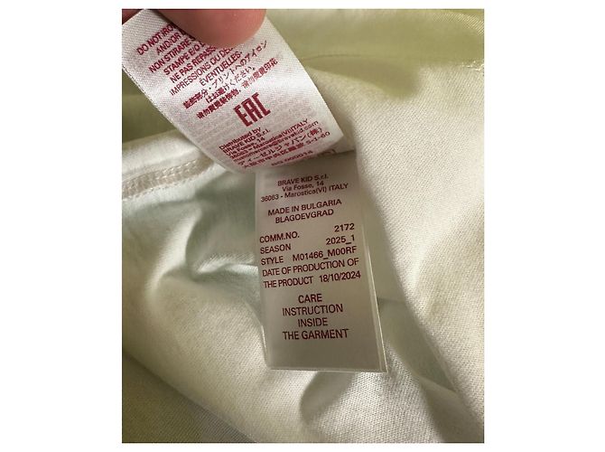 T-shirt bianco Marni con logo in cotone - vista 6