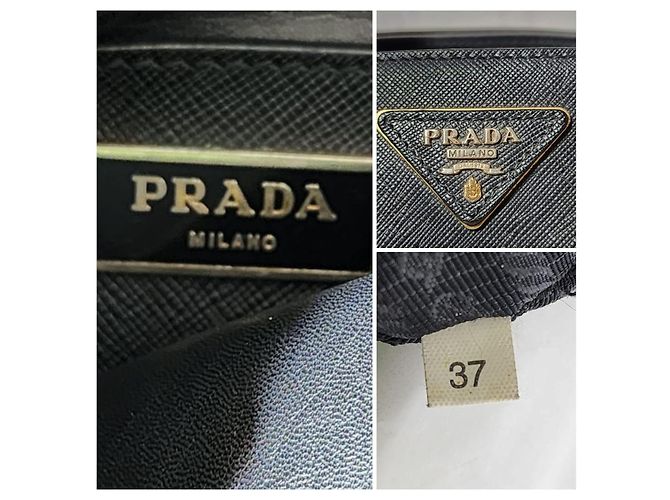Borsa tote a tre tasche Prada Saffiano Soft nera Nero - vista 11