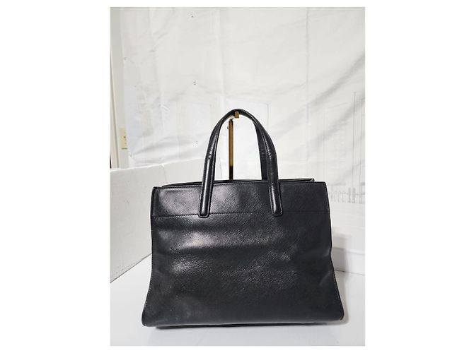 Borsa tote a tre tasche Prada Saffiano Soft nera Nero - vista 18