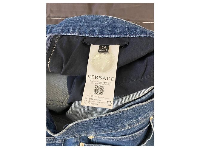 Denim dritto Greca di Versace - vista 7