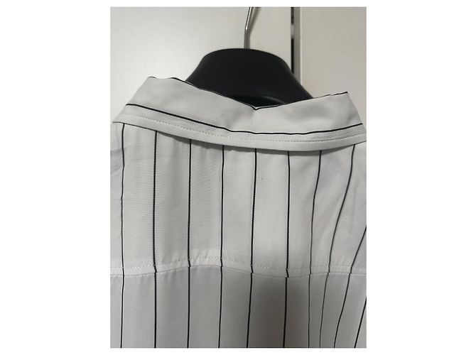 Autre Marque Honja c/o HF AH19 Camicia Oversize in Cotone Nero Bianco - vista 10