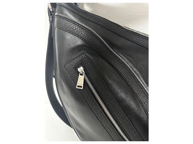 Borsa a spalla Hobo Repeat di Versace Nero - vista 3