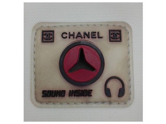 Borsa da viaggio Chanel Sport bianca e rossa in nylon Bianco Rosso - vista 7