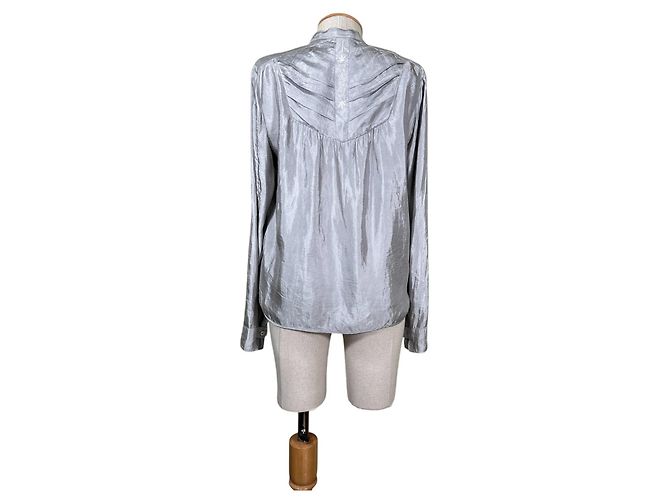 Zadig & Voltaire Therable Hemd Grau Metallic Metallisch - Ansicht 4