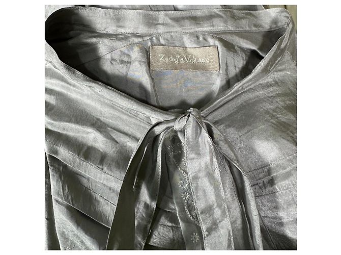 Zadig & Voltaire Therable Hemd Grau Metallic Metallisch - Ansicht 7