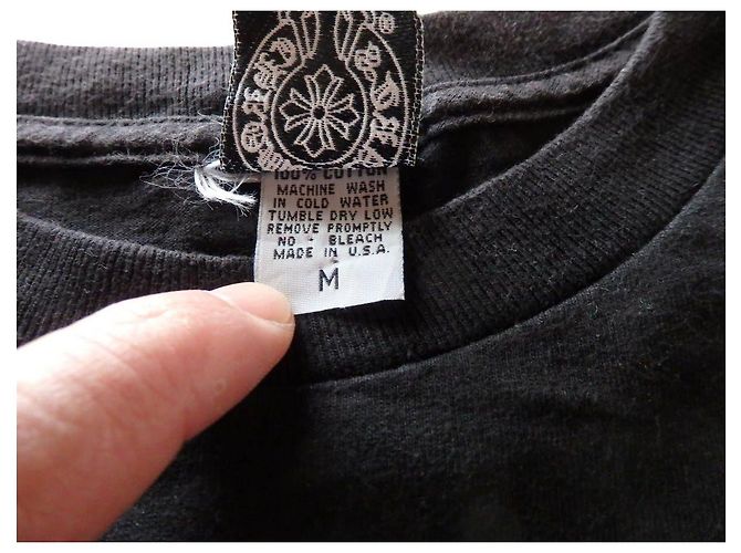 Camiseta Chrome Hearts de algodón negra y roja con logo CH bordado Negro - vista 4