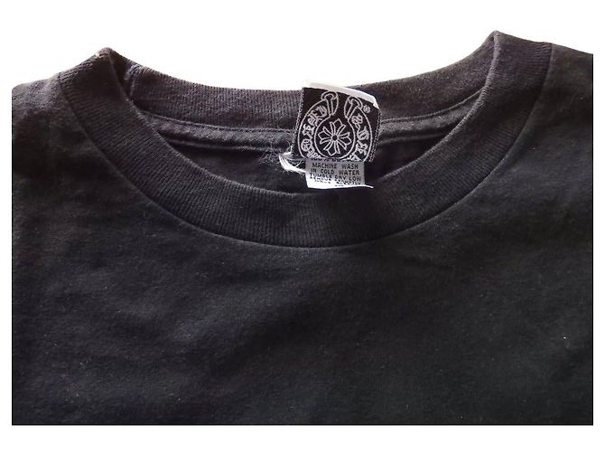 Camiseta Chrome Hearts de algodón negra y roja con logo CH bordado Negro - vista 5