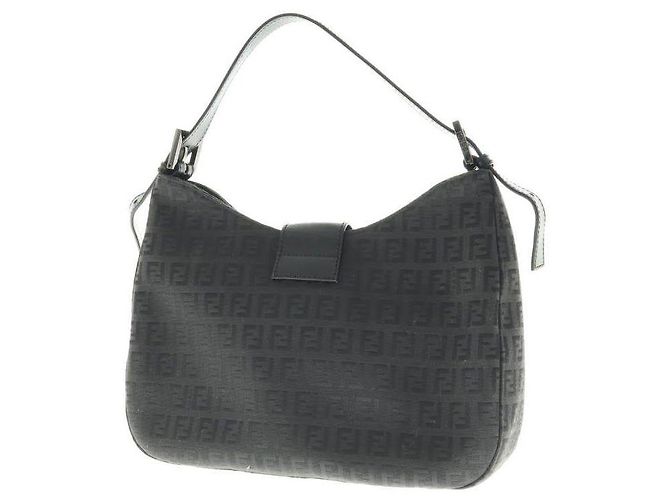 Borsa Fendi Monogramma Canvas Nera Nero - vista 2