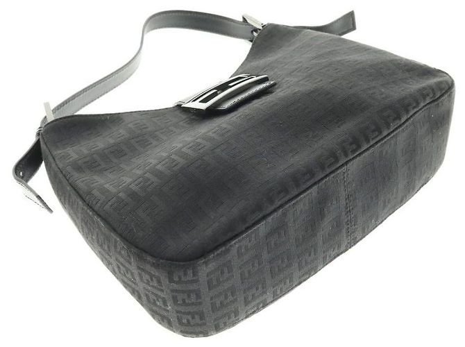 Borsa Fendi Monogramma Canvas Nera Nero - vista 3